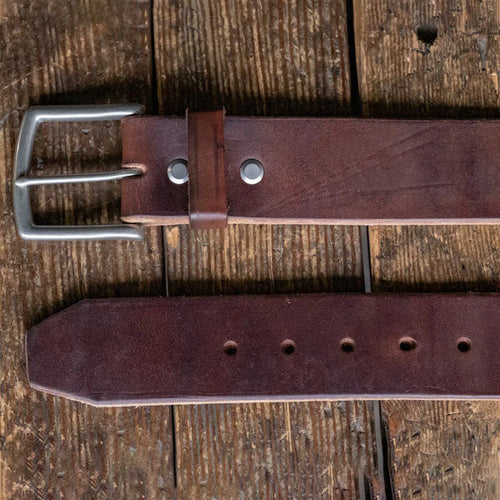 Dark Brown Men's Leather Belt